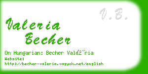 valeria becher business card